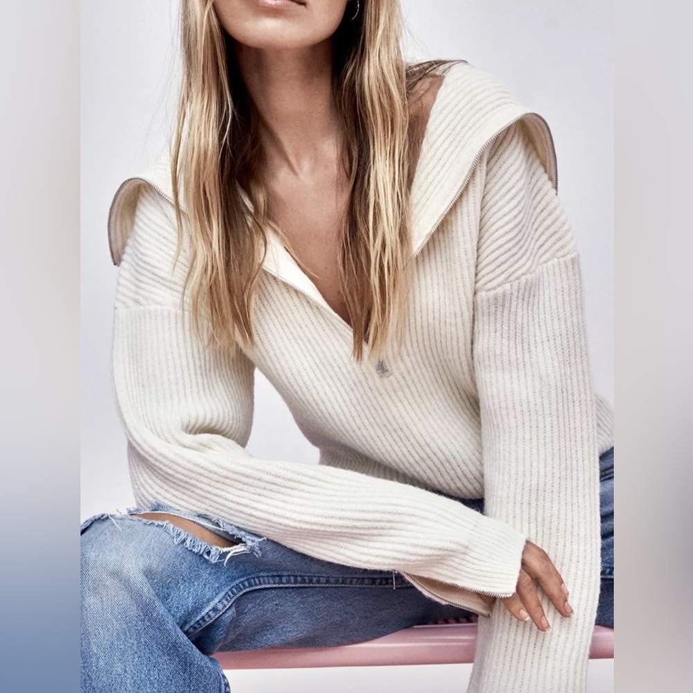 FOR LOVE & LEMONS RYAN RIBBED SWEATER - XS - Picture 2 of 5
